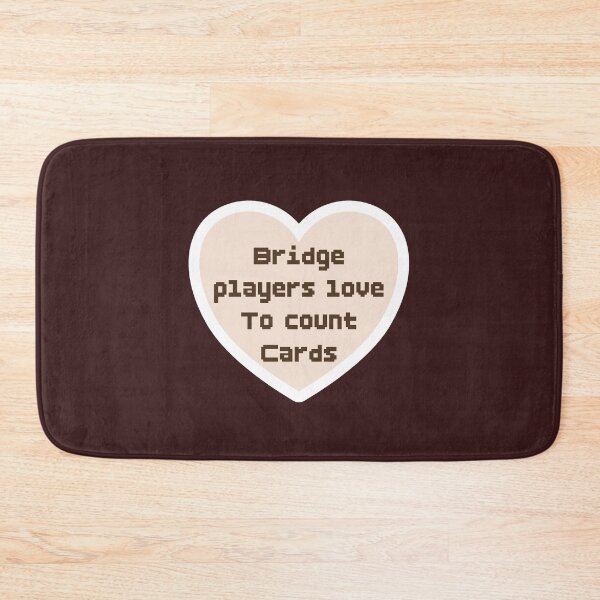 Item preview, Bridge, card game, Bridge players love to count cards, terminology, pixelated, heart designed and sold by DebbieJoyArt.
