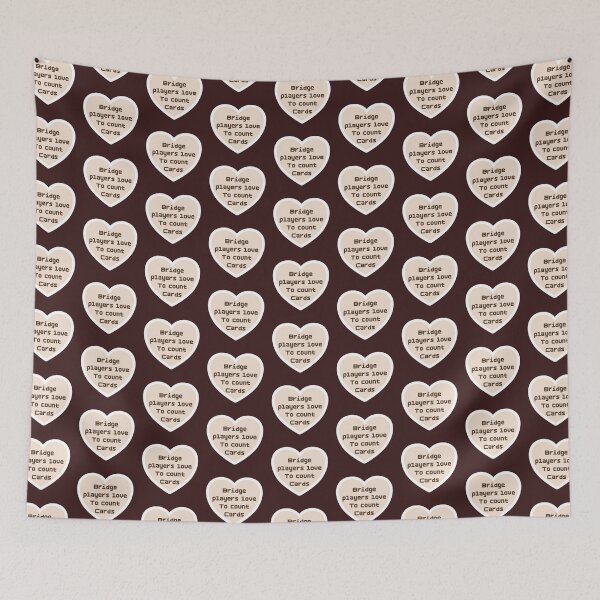 Item preview, Bridge, card game, Bridge players love to count cards, terminology, pixelated, heart designed and sold by DebbieJoyArt.