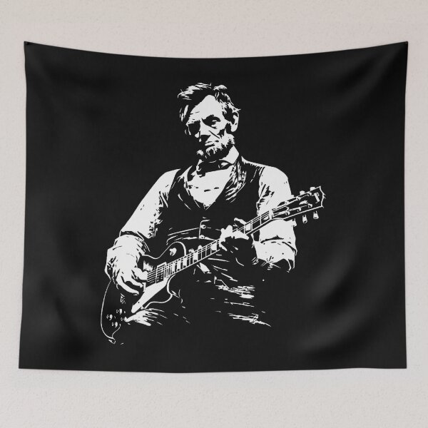 Item preview, President Abraham Lincoln Playing Guitar Abe Lincoln Design designed and sold by Jackstudioo.