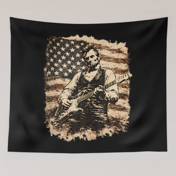 Item preview, President Abraham Lincoln Playing Guitar Abe Lincoln Design designed and sold by Jackstudioo.