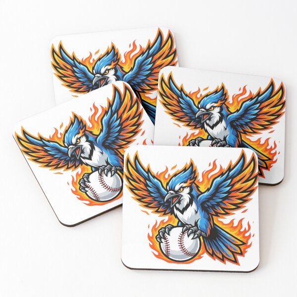 Item preview, Fire blue jay baseball mascot design | Toronto bird power designed and sold by Pandora´s Box.