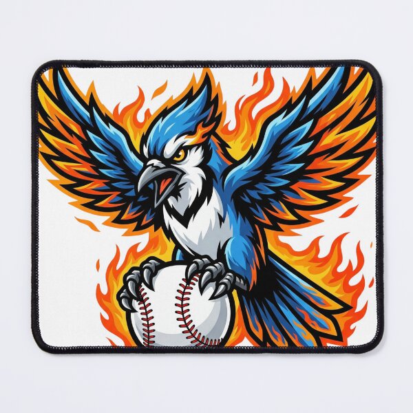 Item preview, Fire blue jay baseball mascot design | Toronto bird power designed and sold by Pandora´s Box.