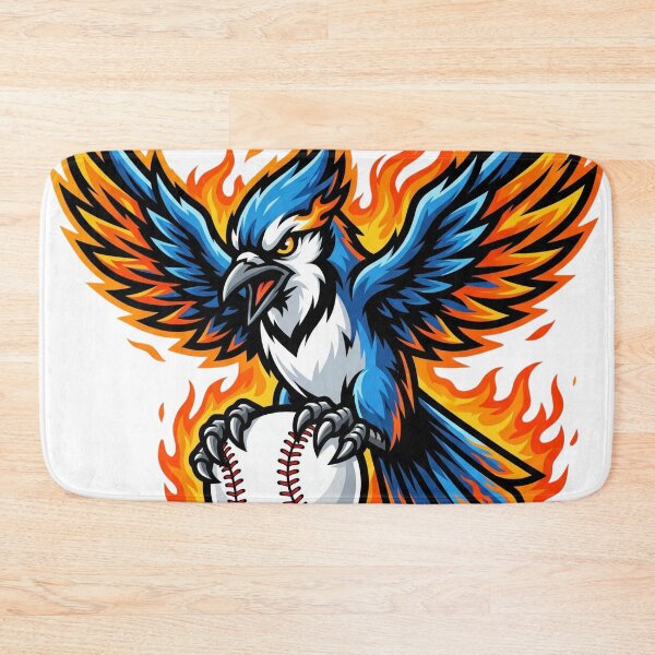 Item preview, Fire blue jay baseball mascot design | Toronto bird power designed and sold by Pandora´s Box.