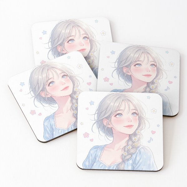 Item preview, Soft Summer Dreams — Manhwa Style Floral Girl Aesthetic Illustration designed and sold by bistuni.