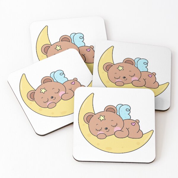Item preview, Sleepy Moon Bear Kawaii Cute Night Aesthetic designed and sold by MoonberryMagic.