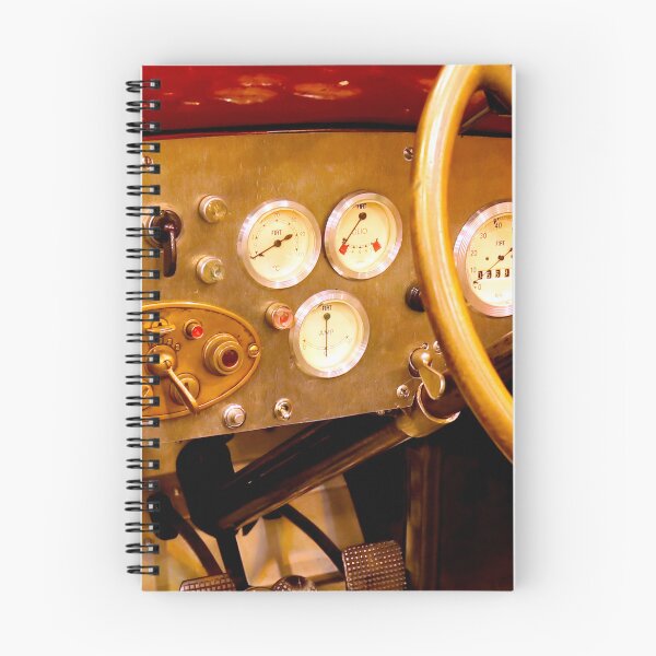 Item preview, 1927 Fiat 509 S Mille Miglia Dashboard – Vintage Racing Interior with Classic Gauges designed and sold by Peter Kraaibeek | Generative Designs and Car Art.