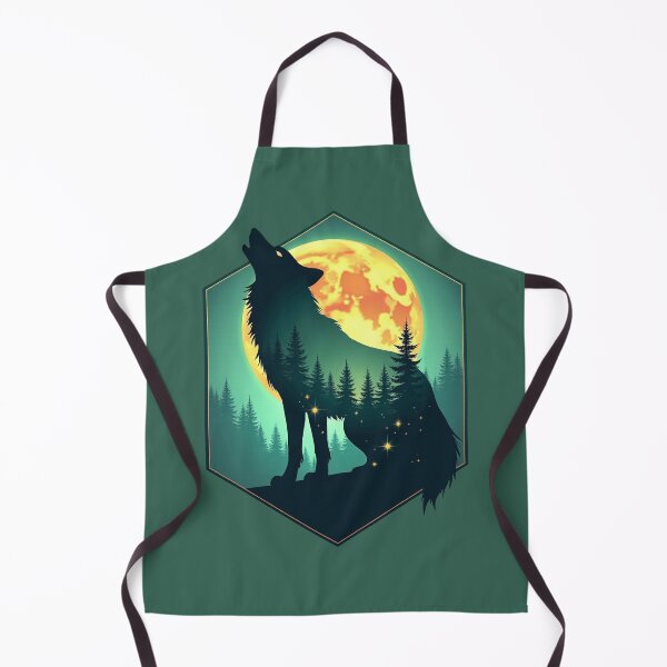 Item preview, Mystical Alpha Totem: Emerald Night Wolf Silhouette designed and sold by GreenDreamArt.