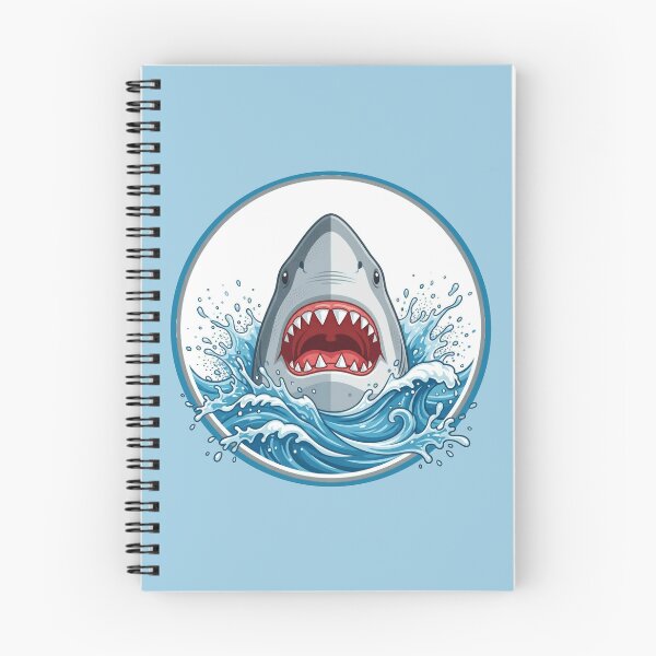 Item preview, Dynamic Great White Shark Ocean Wave Art designed and sold by AntiqueImages.