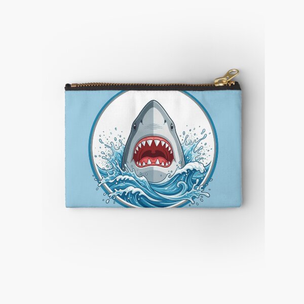 Item preview, Dynamic Great White Shark Ocean Wave Art designed and sold by AntiqueImages.