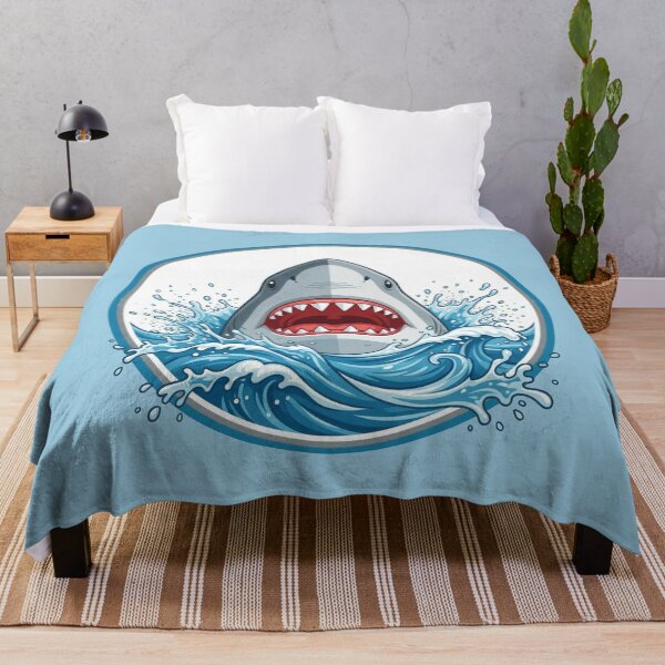 Item preview, Dynamic Great White Shark Ocean Wave Art designed and sold by AntiqueImages.