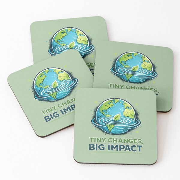 Item preview, Tiny Changes Big Impact – Positive Eco Quote | Sustainable Living Earth Day Design designed and sold by warlistop.