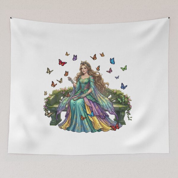 Item preview, Enchanted Nature Queen with Colorful Butterflies designed and sold by Rehnair.