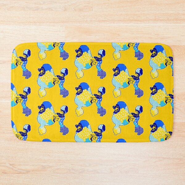 Item preview,  Blue and Gold Retro  Poodle  designed and sold by artbyomega.