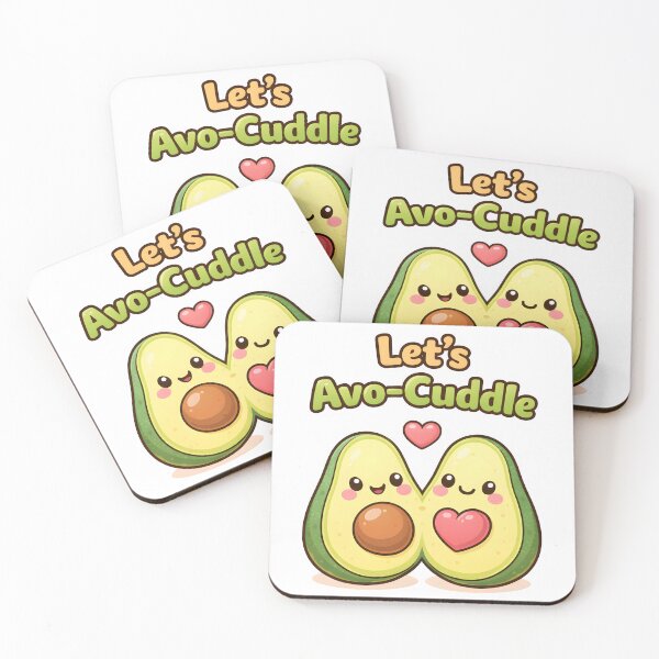 Item preview, Lets Avo Cuddle Cute Avocado Love Cartoon Design. designed and sold by The-T-In-Retro.