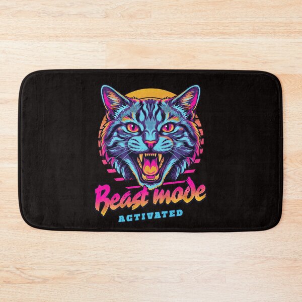 Item preview, Tabby Cat Beast Mode Activated – Neon Cyberpunk Cat Design designed and sold by PixelsPaws.