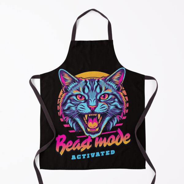 Item preview, Tabby Cat Beast Mode Activated – Neon Cyberpunk Cat Design designed and sold by PixelsPaws.