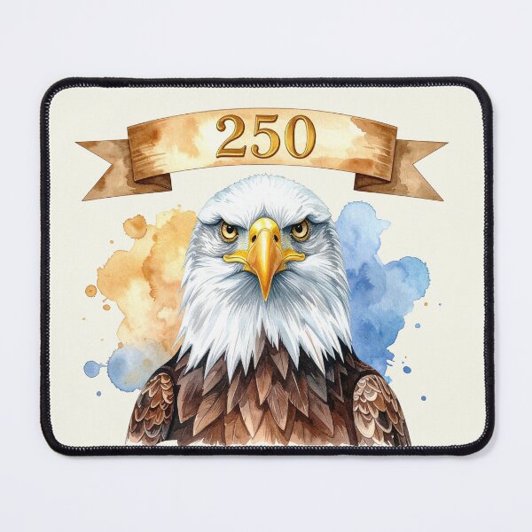 Item preview, 250 years of the USA in watercolor, eagle head designed and sold by LiskoDesign.