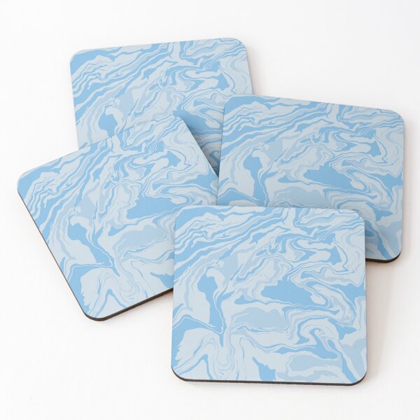 Item preview, Soft Blue Marble Fluid Art Pattern designed and sold by Artsy Corner.