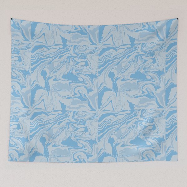 Item preview, Soft Blue Marble Fluid Art Pattern designed and sold by Artsy Corner.