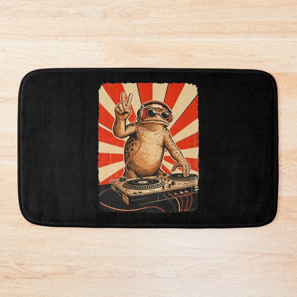 Item preview, Retro DJ Frog Vintage Poster Style designed and sold by Eh Plus Designs.