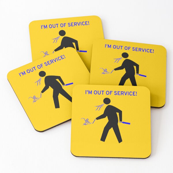 Item preview, Funny Bad Man Pedestrian Crossing Sign I'm Out Of Service designed and sold by ChR-oman.