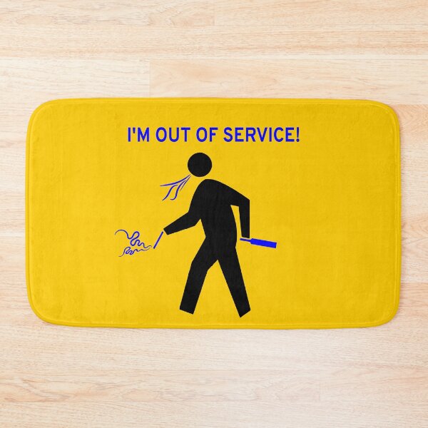 Item preview, Funny Bad Man Pedestrian Crossing Sign I'm Out Of Service designed and sold by ChR-oman.