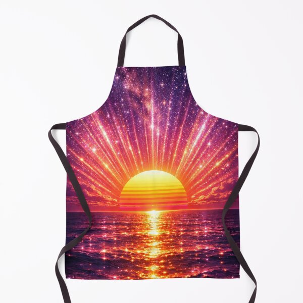 Item preview, Synthwave Ocean Sunset Neon Sky Retro Wave Aesthetic Vaporwave Sun Rays Stars Dreamscape designed and sold by 486DesignCo.