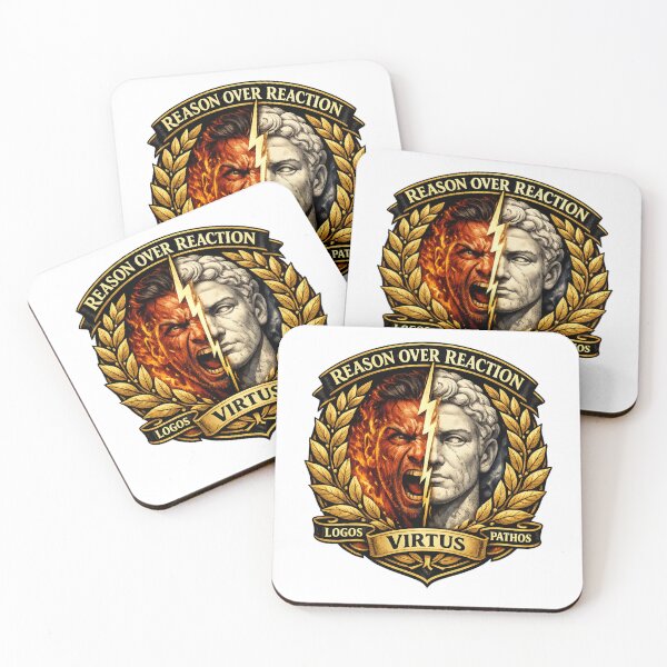 Item preview, Reason Over Reaction Stoic Emblem designed and sold by Dresut.