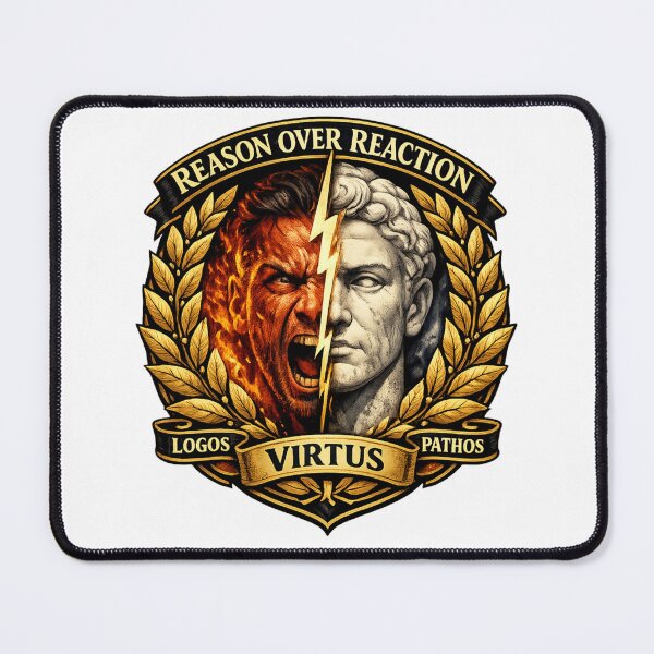Item preview, Reason Over Reaction Stoic Emblem designed and sold by Dresut.