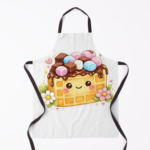 Item preview, Cute Kawaii Waffle Dessert Illustration designed and sold by SIL-STUDIO .