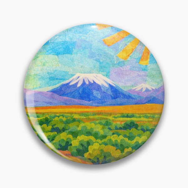 Item preview, Endless Roads to reach the Snowy Peaks, Bolivian Landscape, Mixed Media Digital Collage designed and sold by SWSandraWechner.