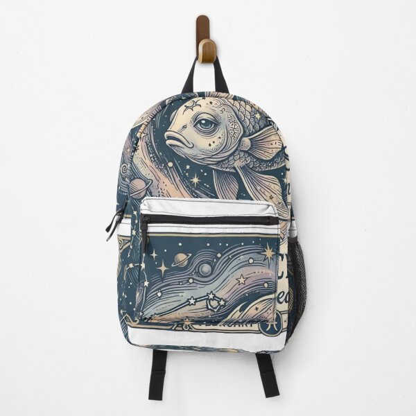 Item preview, Vintage Pisces Zodiac Fish Dreamy Cosmic Ocean Illustration designed and sold by urbinet.