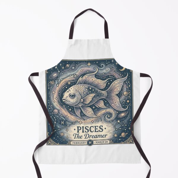 Item preview, Vintage Pisces Zodiac Fish Dreamy Cosmic Ocean Illustration designed and sold by urbinet.