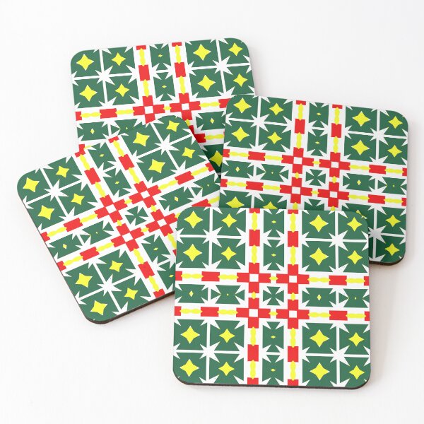 Item preview, Royalty - Red, Yellow and Green Geometric Design  designed and sold by PKDEmporium.