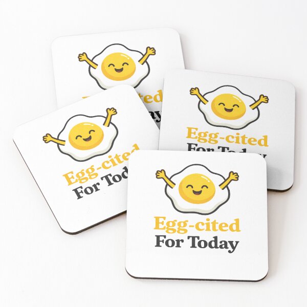 Item preview, Egg-cited For Today – Cute Egg Pun Breakfast  designed and sold by EastEndTownie.
