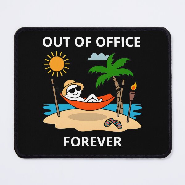Item preview, Out Of Office Forever: Vacation Beach Relaxation Retirement Humor Tropical Summer Sunset Palm Clipart designed and sold by NewaveBoutique.