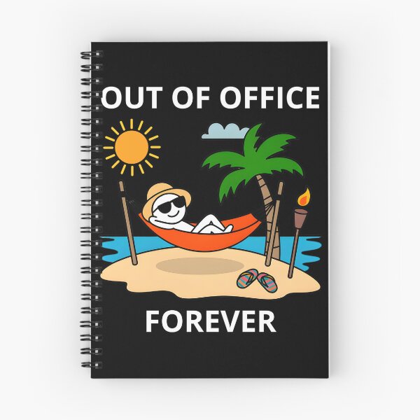 Item preview, Out Of Office Forever: Vacation Beach Relaxation Retirement Humor Tropical Summer Sunset Palm Clipart designed and sold by NewaveBoutique.