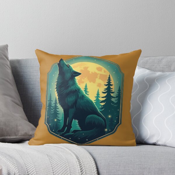 Item preview, Emerald Wolf Spirit in the Golden Forest designed and sold by GreenDreamArt.