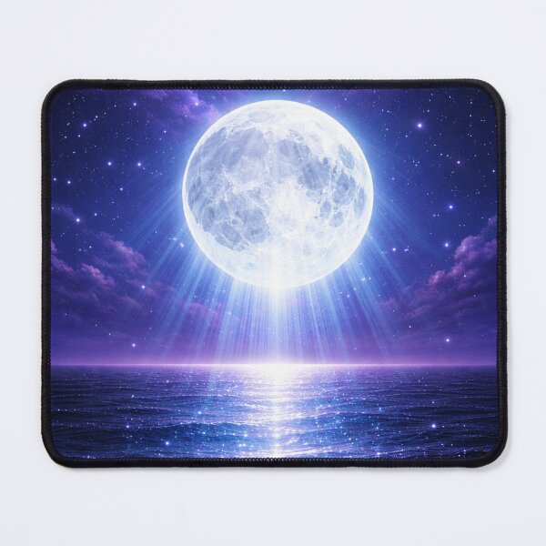 Item preview, Cold Moon Ocean Synthwave Landscape – Neon Galaxy Night Sky Aesthetic Vaporwave Art designed and sold by 486DesignCo.
