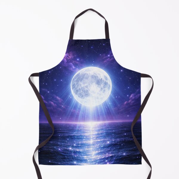 Item preview, Cold Moon Ocean Synthwave Landscape – Neon Galaxy Night Sky Aesthetic Vaporwave Art designed and sold by 486DesignCo.