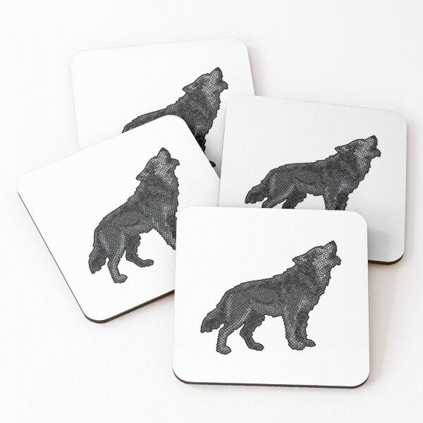 Item preview, Howling Wolf Dot Art Mosaic designed and sold by MSBM Designs.