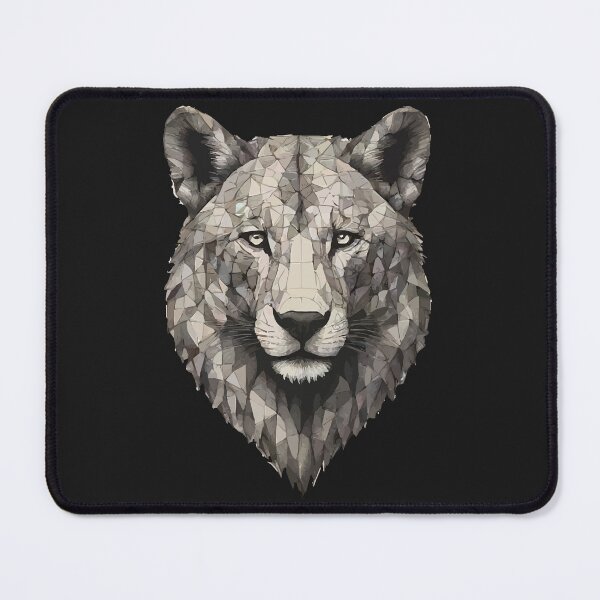 Item preview, Geometric Mosaic Lion – Modern Animal Art designed and sold by Tklezardesigns.