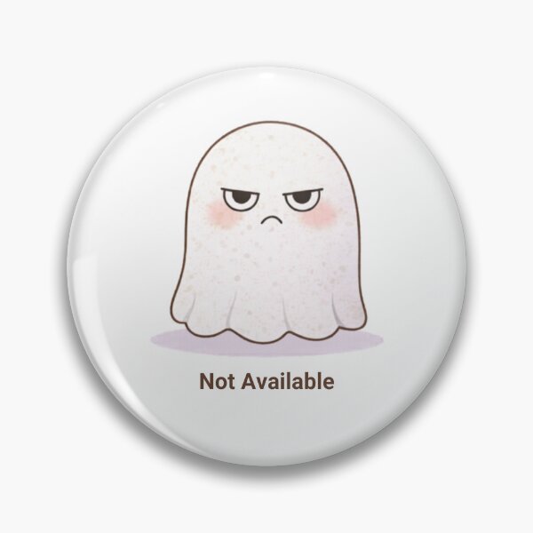 Item preview, Not Available Ghost | Cute Kawaii Aesthetic | Introvert Mood Design designed and sold by The Mood Index.