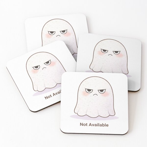 Item preview, Not Available Ghost | Cute Kawaii Aesthetic | Introvert Mood Design designed and sold by The Mood Index.