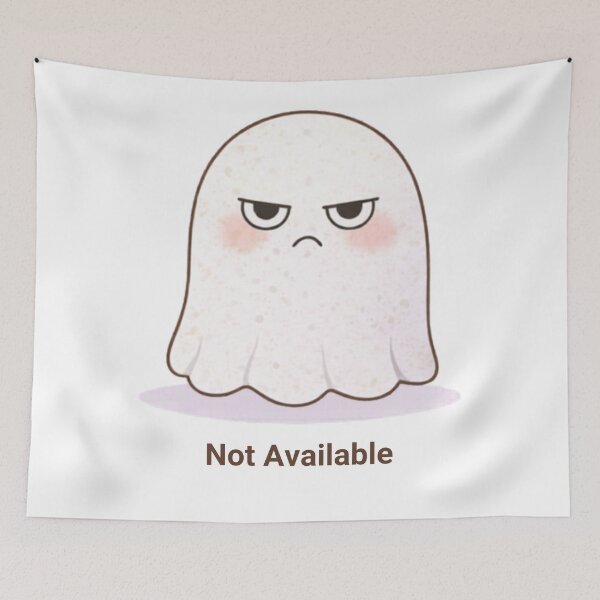 Item preview, Not Available Ghost | Cute Kawaii Aesthetic | Introvert Mood Design designed and sold by The Mood Index.