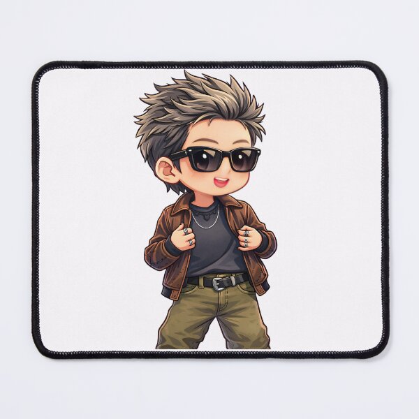 Item preview, Cool Chibi Boy Aesthetic Tee - Cute Sunglasses CharacterArt designed and sold by RADesignHub.