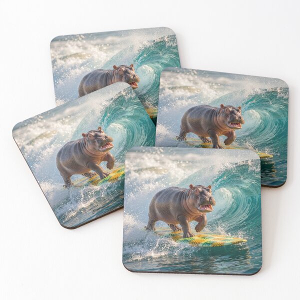 Item preview, Surfin' Hippo Rides the Waves designed and sold by Tridentulus.