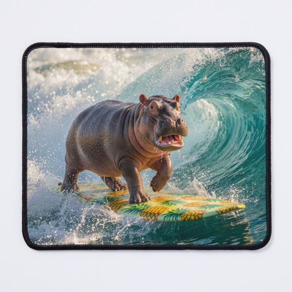Item preview, Surfin' Hippo Rides the Waves designed and sold by Tridentulus.