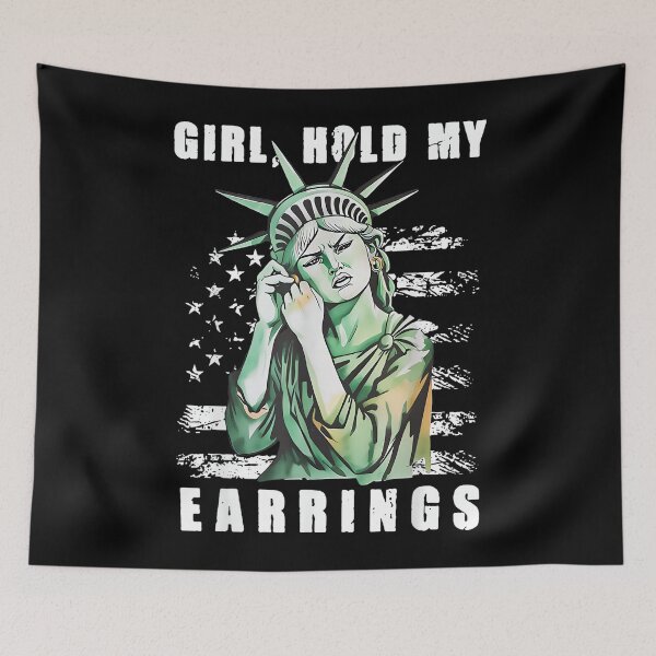 Item preview, Girl Hold My Earrings - Statue of Liberty designed and sold by JosephCTesterma.