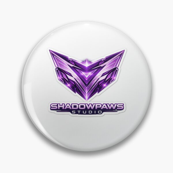 Item preview, ShadowPaws Studio Logo Sticker – Purple Neon Cyberpunk Emblem | Futuristic Gaming Design designed and sold by Shadowpaws Studio.